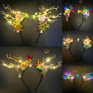 [Hot Item] Lighted Christmas LED Flashing Light up Headbands Birthday Party Lovely LED Headband