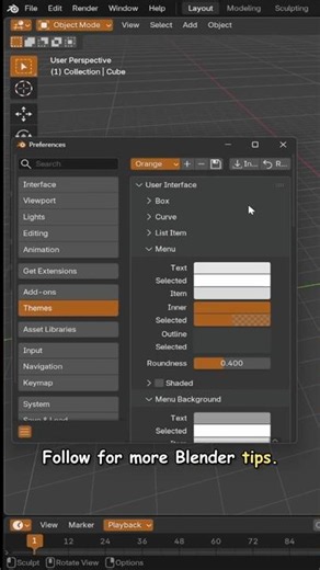 How to Create a New Theme in Blender 5.2