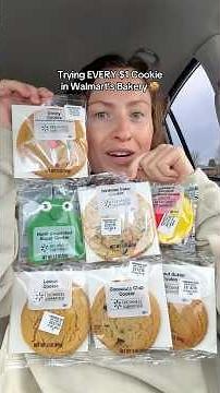Trying EVERY $1 Cookie in Walmart's Bakery 🍪👀 #walmartfinds #cookies #dessert