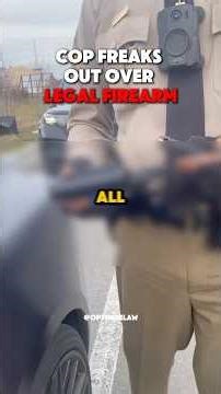 Cops Lose It After Spotting a Legal Firearm During Traffic Stop! #shorts