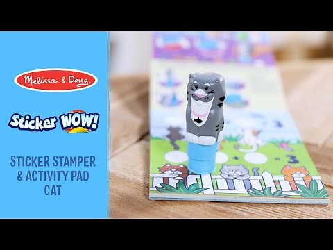 Melissa & Doug Sticker WOW!™ Activity Pad & Sticker Stamper - Cat