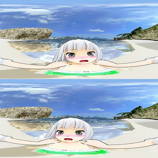 【VR 360 4K 3D】”夏の”妖夢とキスをするVR ~A virtual kiss in the summer with Youmu~