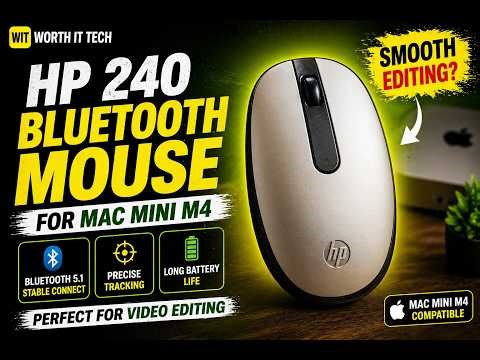 HP 240 Bluetooth Mouse Review 🔥 Best for Mac mini M4 Is it Worth It? #viral #viralvideo #trending