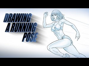 Drawing a Female Running Pose [ Angle View ]