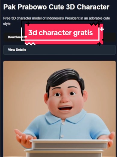 DityaArya | 3D modeler (@adityaaryp) - 3D Character Gratis untuk Animasi dan Modeling