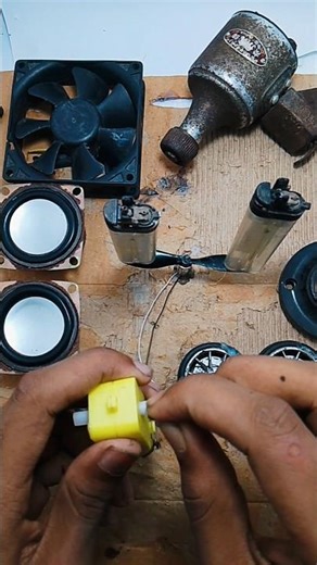 Spinning Gas Light Using Gear Motor! ⚙️#shortvideo #dc motor #diy #school #trending #science #short