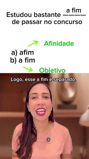 Afim ou a fim: deixe nos comentários! #ortografia