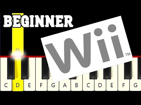 Wii Theme Tune (Mii Channel) Game - Easy and Slow Piano tutorial - Beginner