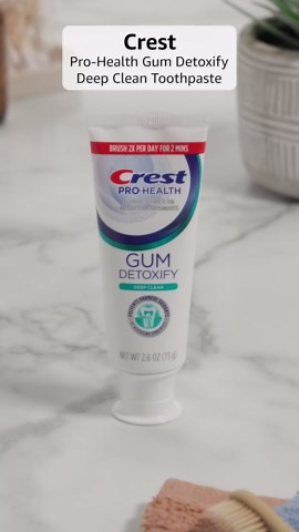 Crest Pro-Health Gum Detoxify Deep Clean Toothpaste 2.6 oz - Anticavity, Antibacterial Flouride Toothpaste, Clinically Proven, Gum and Enamel Protection, Plaque Control
