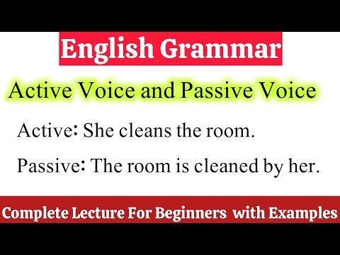 Active Voice & Passive Voice In English Grammar/Active Voice and Passive Voice for competitive exam