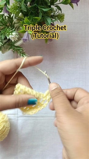 Triple Crochet (tutorial for beginners)#crochet