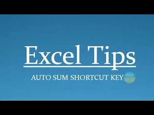How To Use Auto Sum Function In Excel