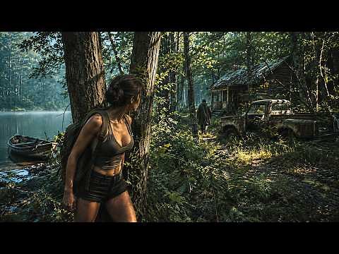 FILME DE TERROR | Sozinha na floresta com um assassino | Português 4K