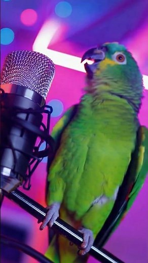 Parrot Tries Singing Auto-Tune Song Funniest Animal Reaction Ever #shortfeed #short