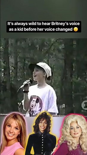 Britney Spears singing I Will Always Love you as a kid with her real voice #britneyspears