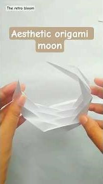 Easy Origami Moon | Aesthetic paper art DIY #shorts
