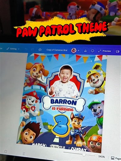 Paw Patrol Themed Digital Birthday Invitations