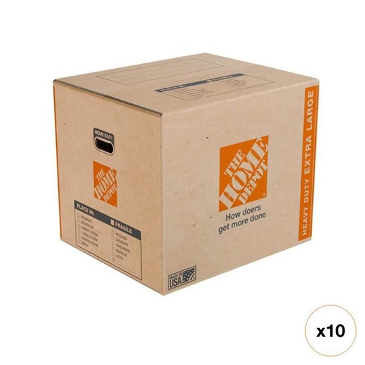 The Home Depot Extra Large Heavy Duty Moving, Shipping, Packing Box with Handles - The Home Depot
