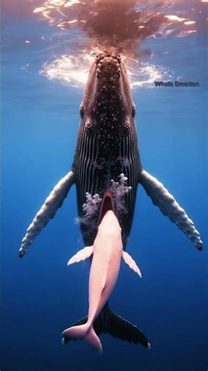 🌊🐋 Incredible Rare Birth! Pink Baby Whale Meets Its Loving Mother 💕🌊 #WhaleBirth #BabyWhale #ocean