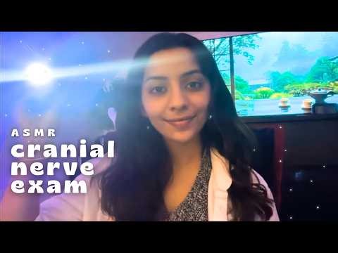 ASMR professional cranial nerve exam | soft spoken, writing, gloves, eyes, ears, and more tests
