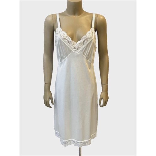 Vintage Smart Fit Full Slip, Double Layers, Nylon, Lace Trim Sz 38 USA White - Etsy Canada