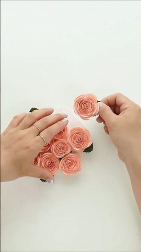 3D 페이퍼플라워 장미꽃다발 만들기 | 종이꽃 DIY | 3D Rolled Paper Rose Bouquet DIY
