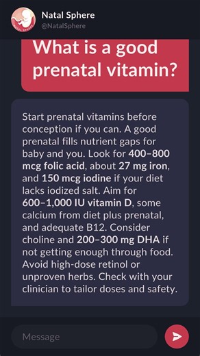 What is a good prenatal vitamin?
