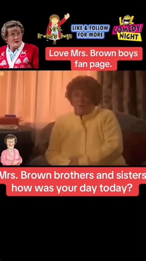 Mrs. Brown trying to help Rory take off your shoes. #mrsbrownsboys #comedy #entertainment #familyman #part1 | Mrs Brown's boys fans 2