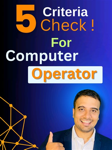 यदि यी ५ Criteria मिल्छ भने, तपाईं Computer Operator को लागि Apply गर्न सक्नुहुन्छ। 📞 नयाँ Batch को कक्षा मा जोडिनको लागि अहिले नै दिइएको नम्बरमा सम्पर्क गर्नुहोला। - 9828117339 (Whatsapp/ Viber), - 9851025234 (Whatsapp) #who_can_apply_computer_Operator #how_to_become_computer_Operator #loksewa #computeroperator #loksewanepal