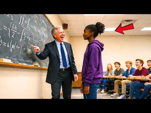 Prof Didn’t Know Black Girl Was a Math Prodigy- Set an “Impossible” Equation to Mock Her, Regretted