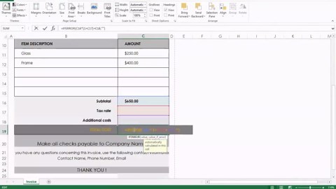 Editable Invoice Template for Google Sheets, MS Excel & MC Word | Invoice Template for Small Business | Professional Printable Business Form - Etsy