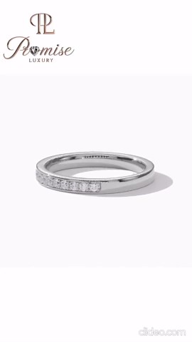 Channel Set Round Diamond Wedding Band, 14K White Gold Diamond Band, Anniversary Ring, Stackable Bridal Ring for Women - Etsy