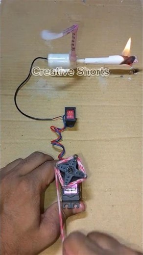 Powering a Smoke Producer Machine With Gear Motor Generator _ DC Motor #dcmotor #tech #shorts