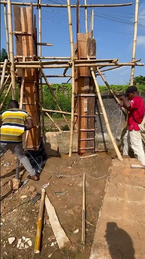 Transferring level at site using leveling tube(water level) #building #constructionindustry