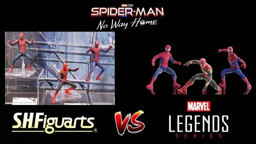 Sh Figuarts Vs Marvel Legends Spider-men No Way Home Spider-man Figure Comparison
