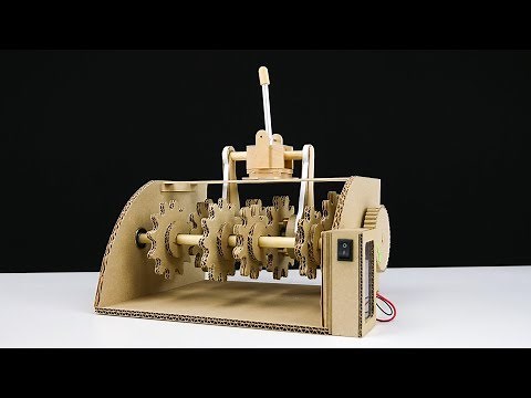 How to Make 4 Speed Gearbox from Cardboard