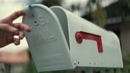 Postman inserting mail into the mailbox