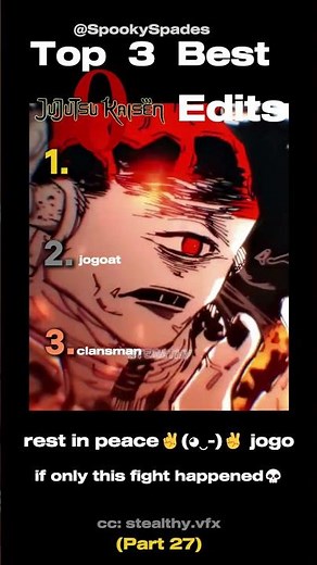 Ranking the Best JJK Edits 27 #jjk #ranking #anime