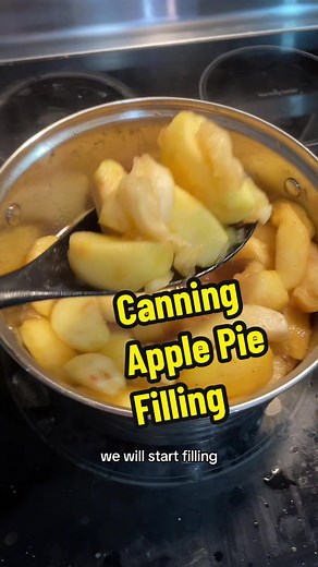 Canning apple pie filling! Super easy to do. One quart jar equals one pie. #canning #preserving #apples #applepiefilling #canningapples