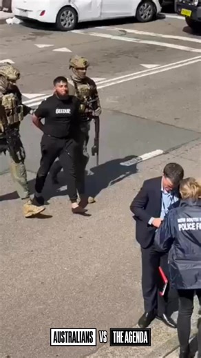 New footage shows NSW Police Public Order and Riot Squad with five men now arrested on the footpath of George Street, Liverpool. | Australians vs. The Agenda