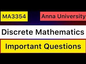 Discrete Mathematics | Important Questions | Anna University | Tamil