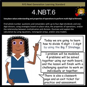 Big 7 Strategy Lesson for Dividing 4-digits by 1-digit