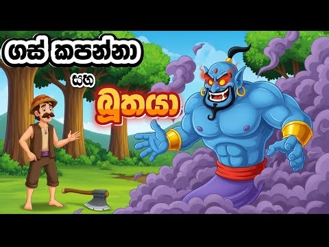 ගස් කපන්නා සහ බූතයා- සිංහල කතන්දර-Sinhala lama kathandara-Sinhala Cartoon