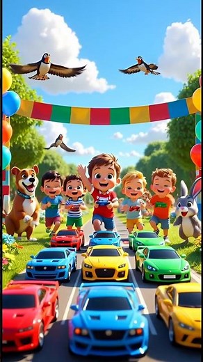 Kids Remote Car Race 🚗 | Baby Cartoon Car Race with Animals | Fun Kids Video #kidscartoon