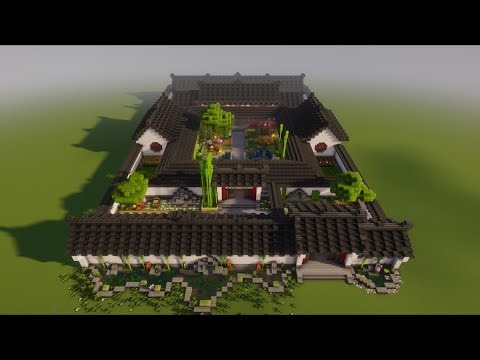 Minecraft丨Build a Chinese Courtyard Base SIHEYUAN 四合院 #minecraft #minecraftbuilding
