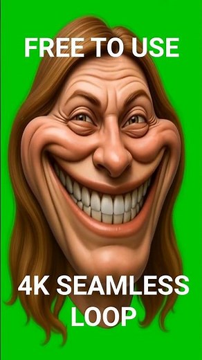 Troll Face Green Screen (4K) | No Copyright Meme Overlay | Free to Use