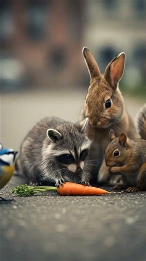 One carrot, many friends 🥕 #shorts #animalstory #cuteanimals #ytshorts #viral