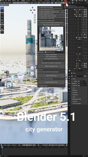 Blender 5.1 & Citgen 2026 #cg #b3d #blender