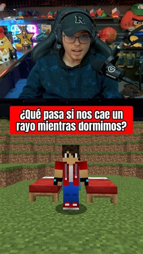 🤔 What will happen if we get struck by lightning while we're sleeping in Minecraft? ⚡ #shorts