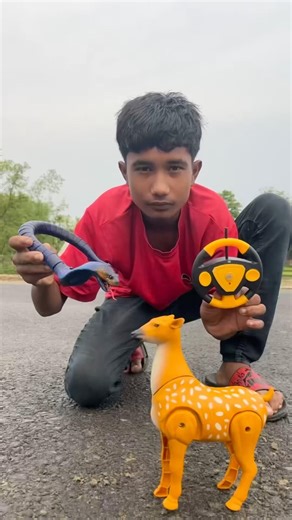 😱Rc Remote Control Deer vs Snake unboxing #shorts🔥#snake #deer